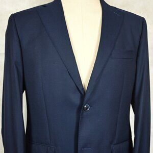 NEW $655 Ledbury Blue Sport Coat Loro Piana Super 150s Wool Made in Italy 40R